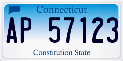 CT license plate AP57123