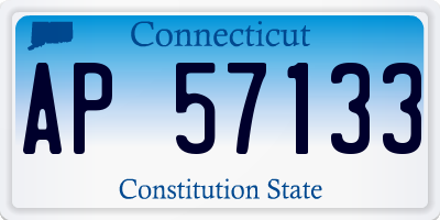 CT license plate AP57133