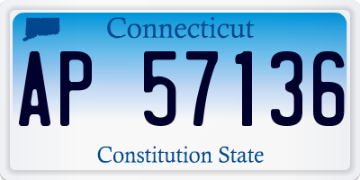 CT license plate AP57136