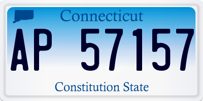 CT license plate AP57157