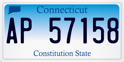 CT license plate AP57158