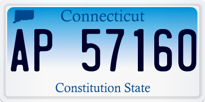CT license plate AP57160