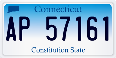 CT license plate AP57161