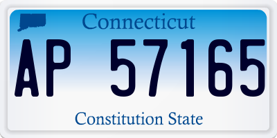 CT license plate AP57165