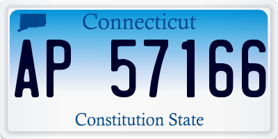 CT license plate AP57166