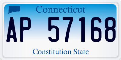 CT license plate AP57168