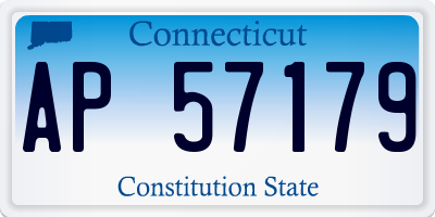 CT license plate AP57179