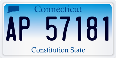 CT license plate AP57181