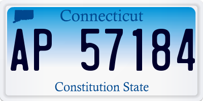 CT license plate AP57184