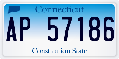 CT license plate AP57186