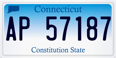 CT license plate AP57187