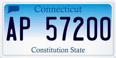 CT license plate AP57200