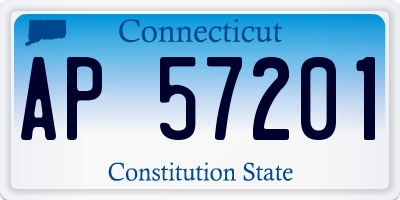 CT license plate AP57201