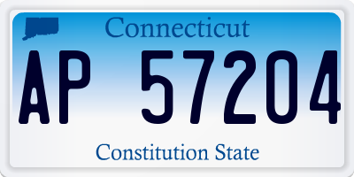 CT license plate AP57204