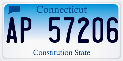 CT license plate AP57206