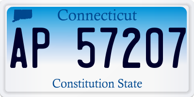 CT license plate AP57207