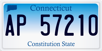 CT license plate AP57210