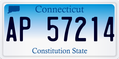 CT license plate AP57214