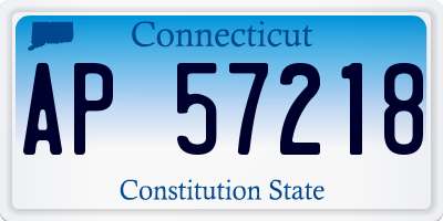 CT license plate AP57218