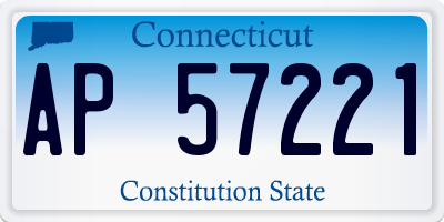 CT license plate AP57221