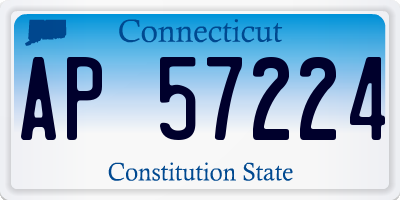 CT license plate AP57224