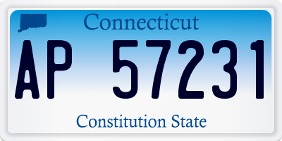 CT license plate AP57231