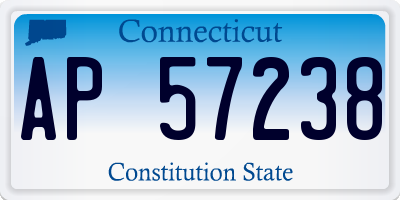 CT license plate AP57238