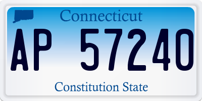 CT license plate AP57240