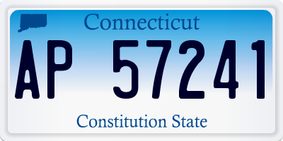 CT license plate AP57241