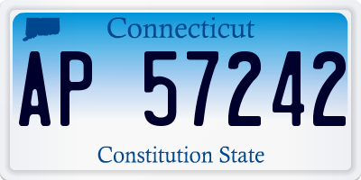CT license plate AP57242