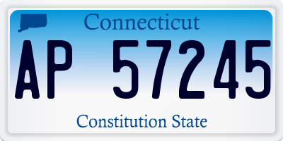 CT license plate AP57245