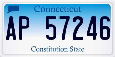 CT license plate AP57246