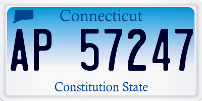 CT license plate AP57247