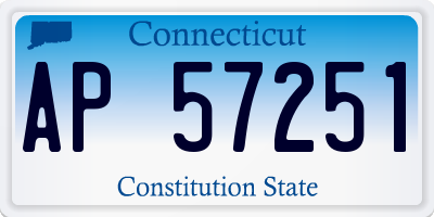 CT license plate AP57251