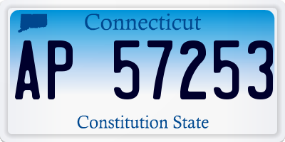 CT license plate AP57253