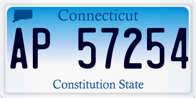 CT license plate AP57254