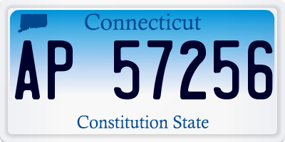 CT license plate AP57256