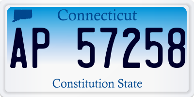 CT license plate AP57258