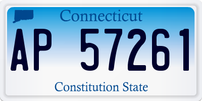 CT license plate AP57261