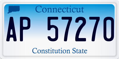 CT license plate AP57270