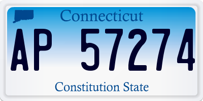 CT license plate AP57274