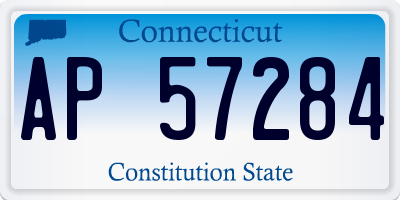 CT license plate AP57284