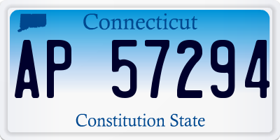 CT license plate AP57294