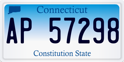 CT license plate AP57298