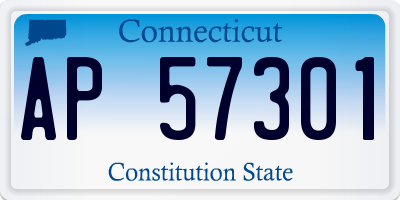 CT license plate AP57301