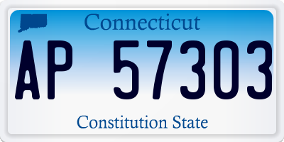 CT license plate AP57303