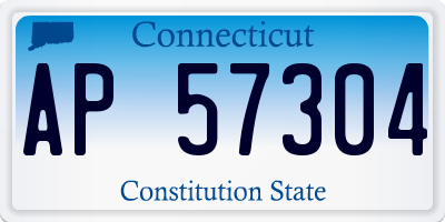 CT license plate AP57304