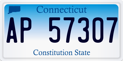 CT license plate AP57307