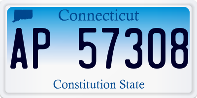 CT license plate AP57308
