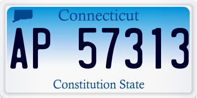 CT license plate AP57313